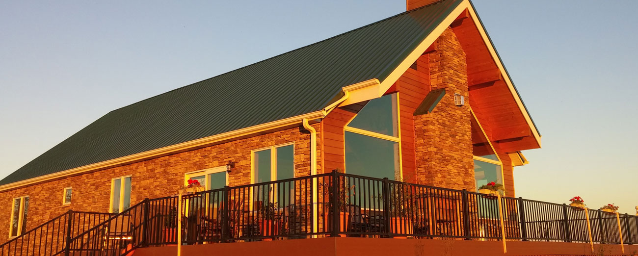 View of the side and front of Frenchy's Place